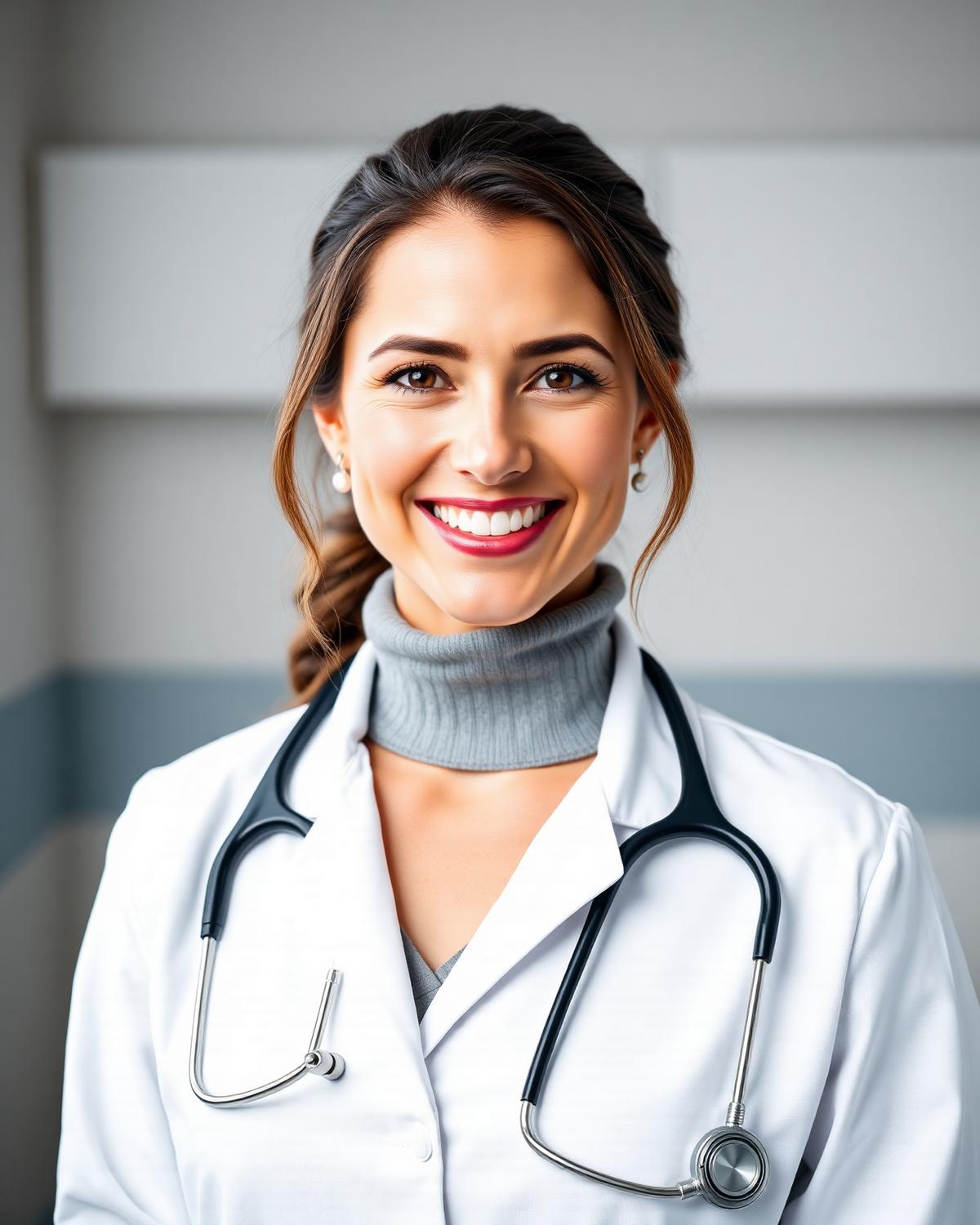 Professional portrait of a confident female orthodontist