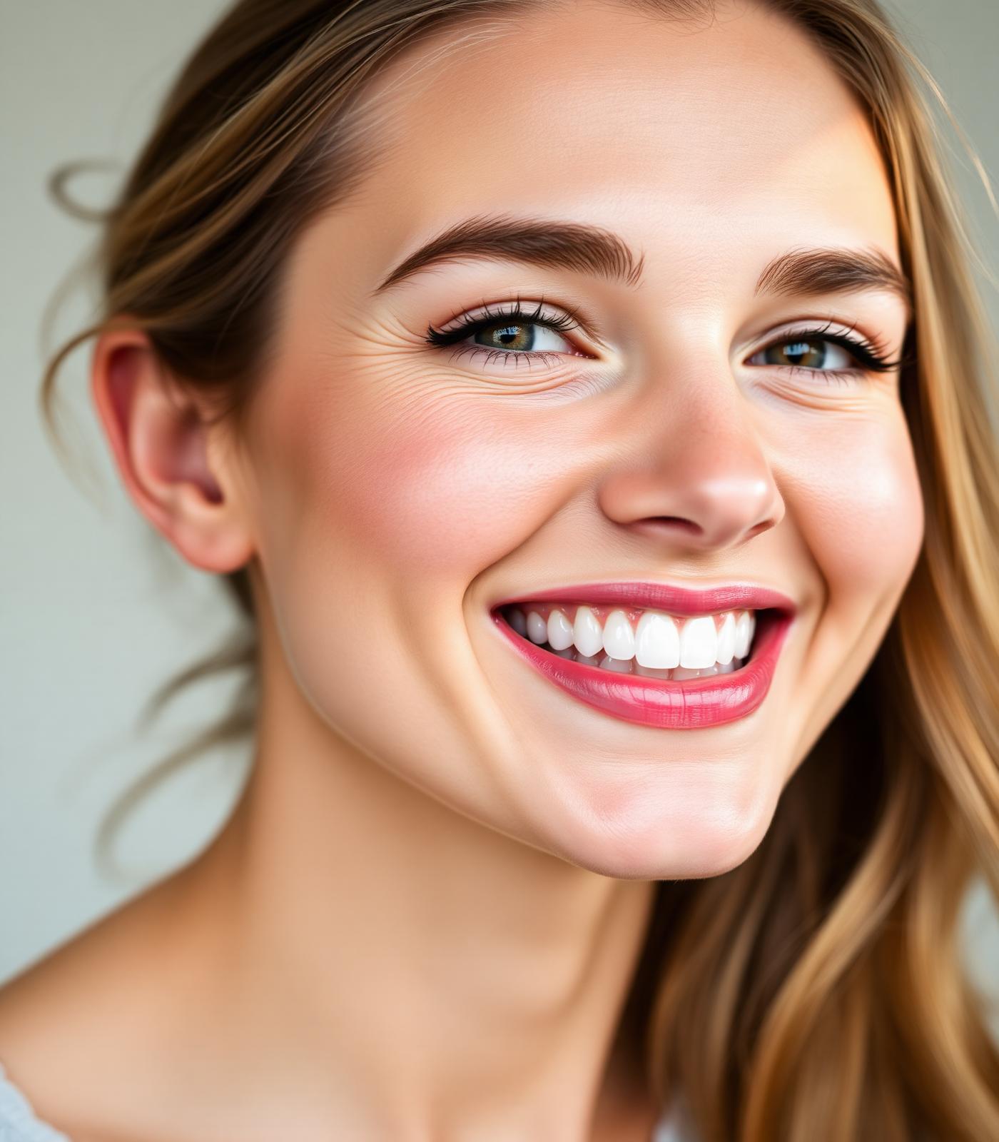Confident adult patient smiling with healthy natural teeth